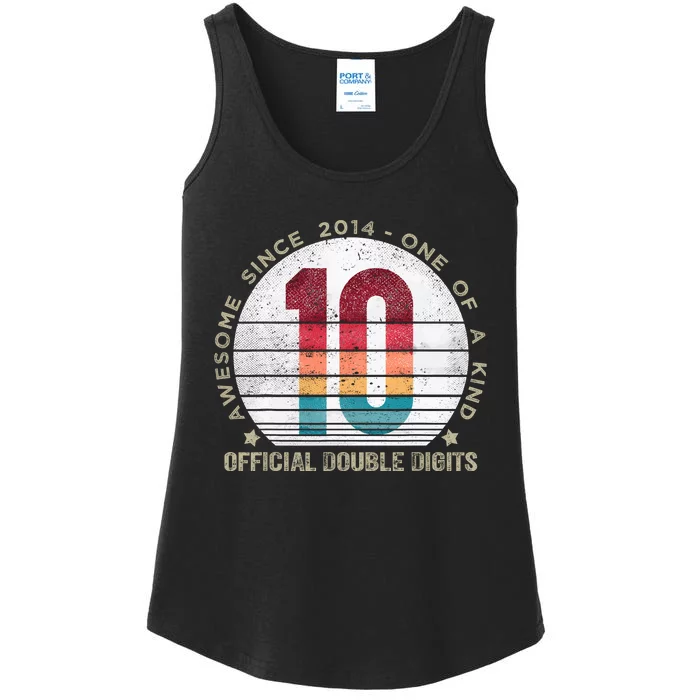 Double Digits 10th Birthday 10 Year Old Gifts Ladies Essential Tank