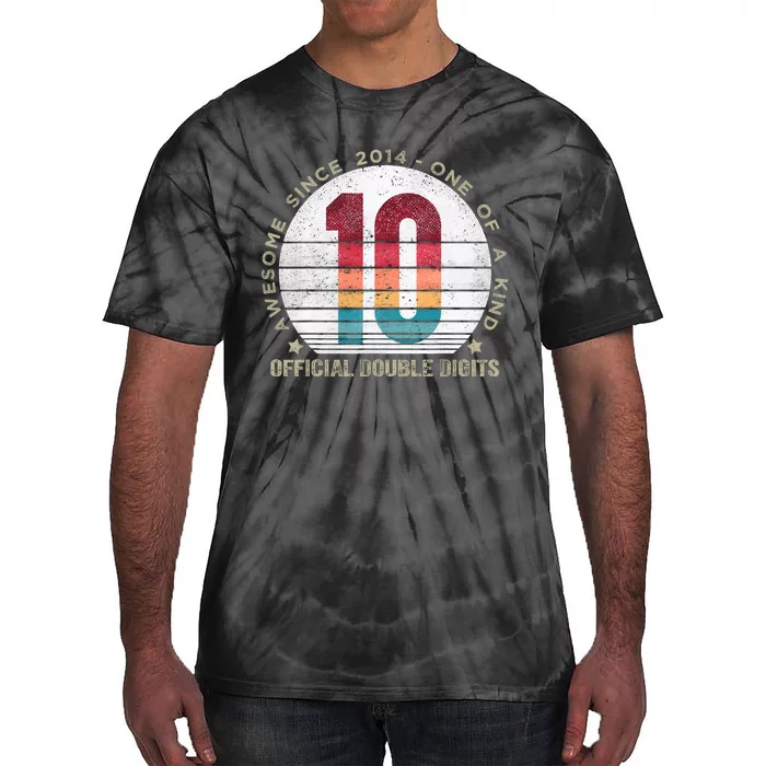 Double Digits 10th Birthday 10 Year Old Gifts Tie-Dye T-Shirt