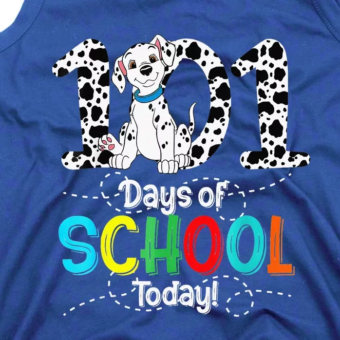 Dalmation Dog 101 Days Of School Rainbow Teachers Tank Top