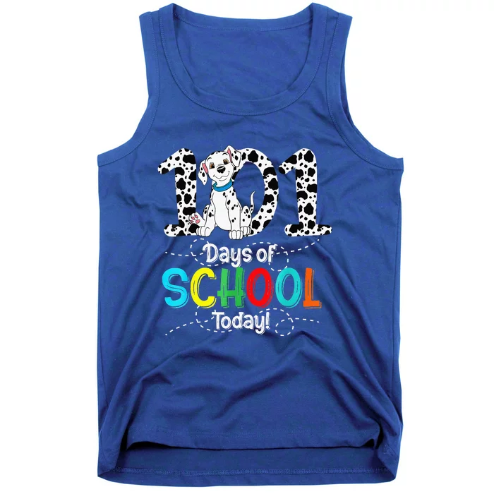 Dalmation Dog 101 Days Of School Rainbow Teachers Tank Top