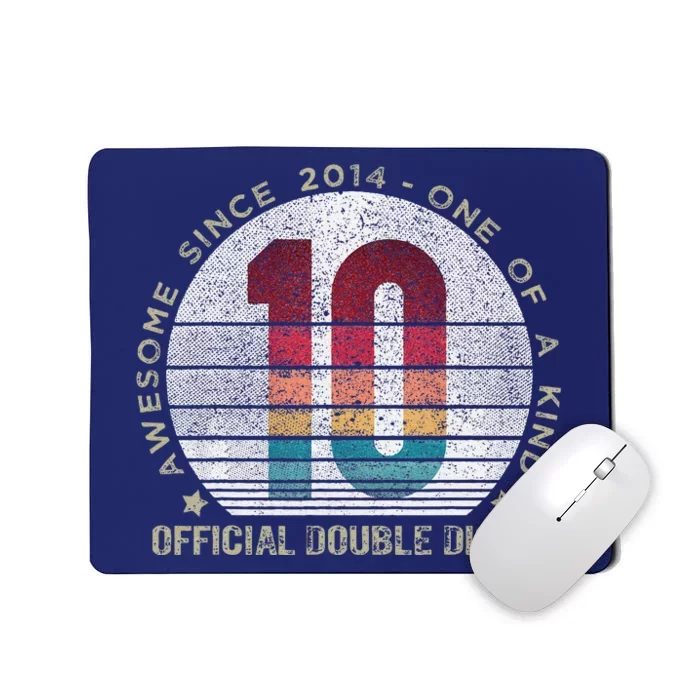 Double Digits 10th Birthday 10 Year Old Gifts Mousepad