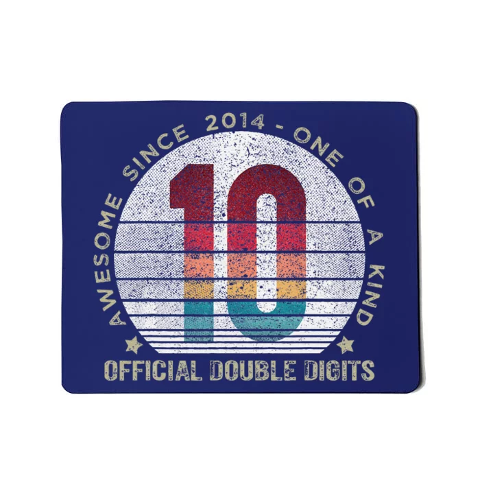 Double Digits 10th Birthday 10 Year Old Gifts Mousepad