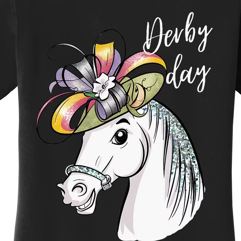 Derby Day 2024 Fascinator Hat Horse Racing Lover Women's T-Shirt