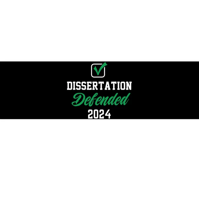 Dissertation Defended 2024 For Phd Edd Doctorate Graduation Bumper Sticker