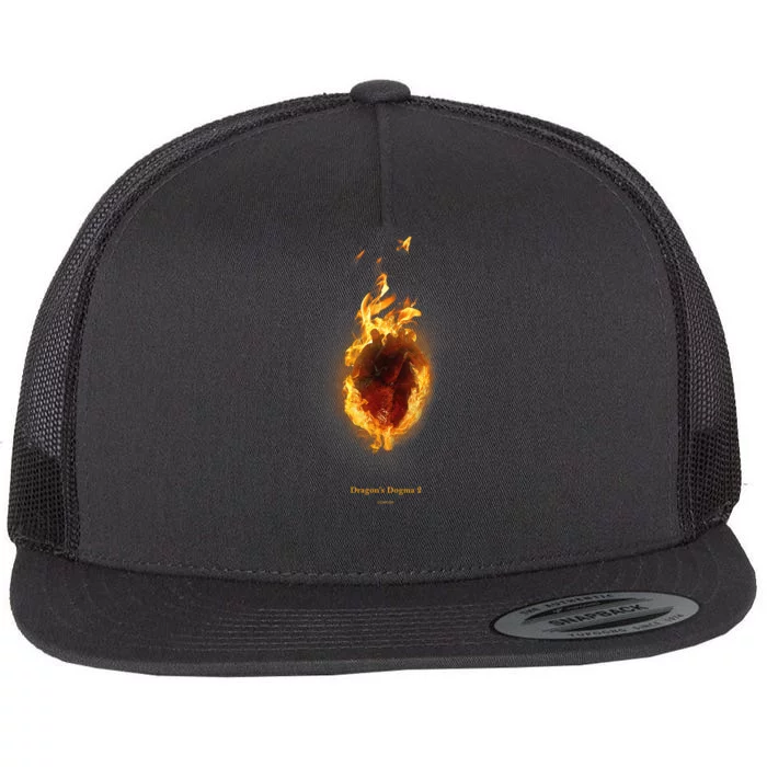 DragonS Dogma 2 Heart Flat Bill Trucker Hat