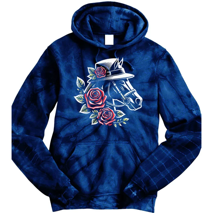 Derby Ddress 2024 Funny Hat Horse Racing Derby Tie Dye Hoodie