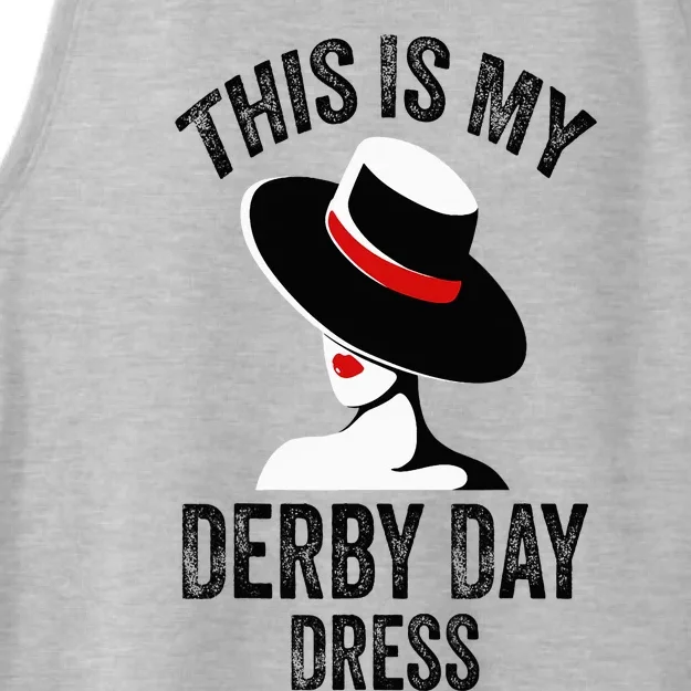 Derby Day 2024 Women This Is My Derby Day Dress Ladies Tri-Blend Wicking Tank