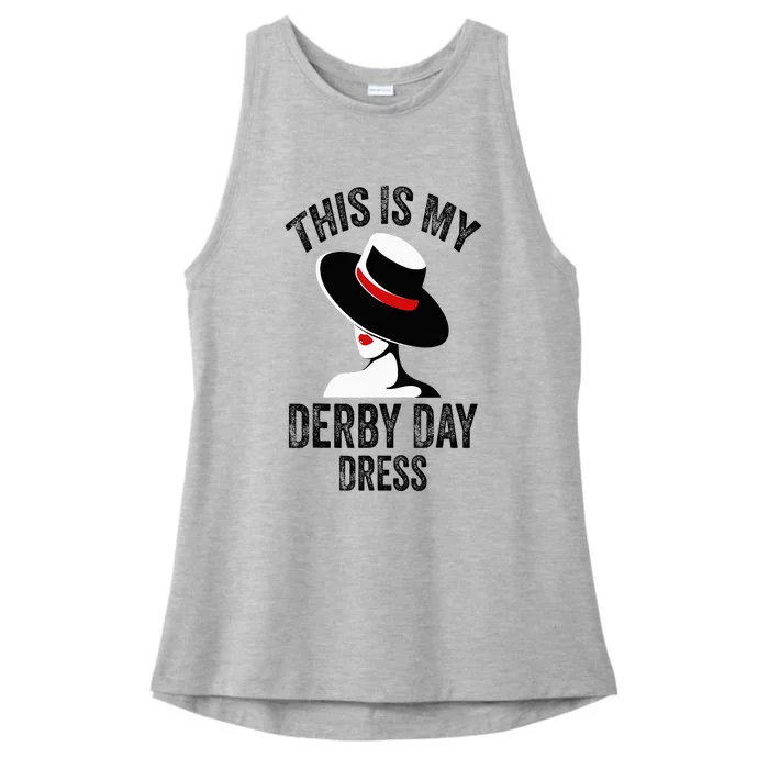 Derby Day 2024 Women This Is My Derby Day Dress Ladies Tri-Blend Wicking Tank