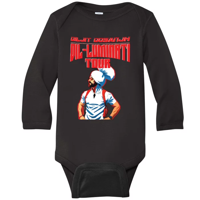 Diljit Dosanjh 2024 Dilluminati Baby Long Sleeve Bodysuit