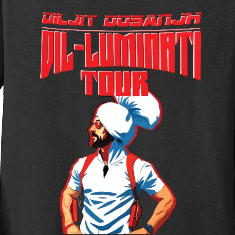 Diljit Dosanjh 2024 Dilluminati Kids Long Sleeve Shirt