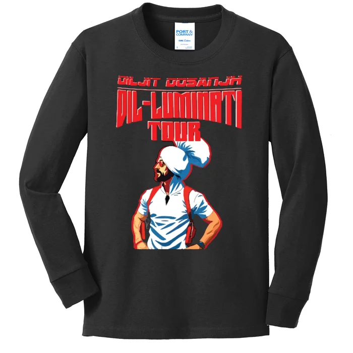 Diljit Dosanjh 2024 Dilluminati Kids Long Sleeve Shirt