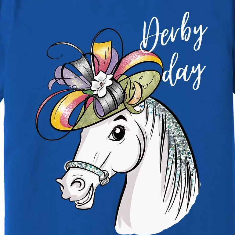 Derby Day 2024 Fascinator Hat Horse Premium T-Shirt