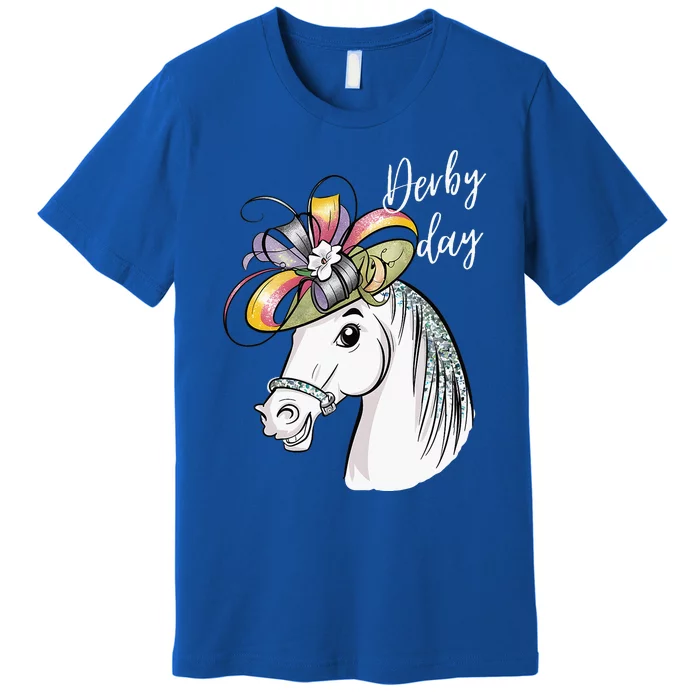 Derby Day 2024 Fascinator Hat Horse Premium T-Shirt