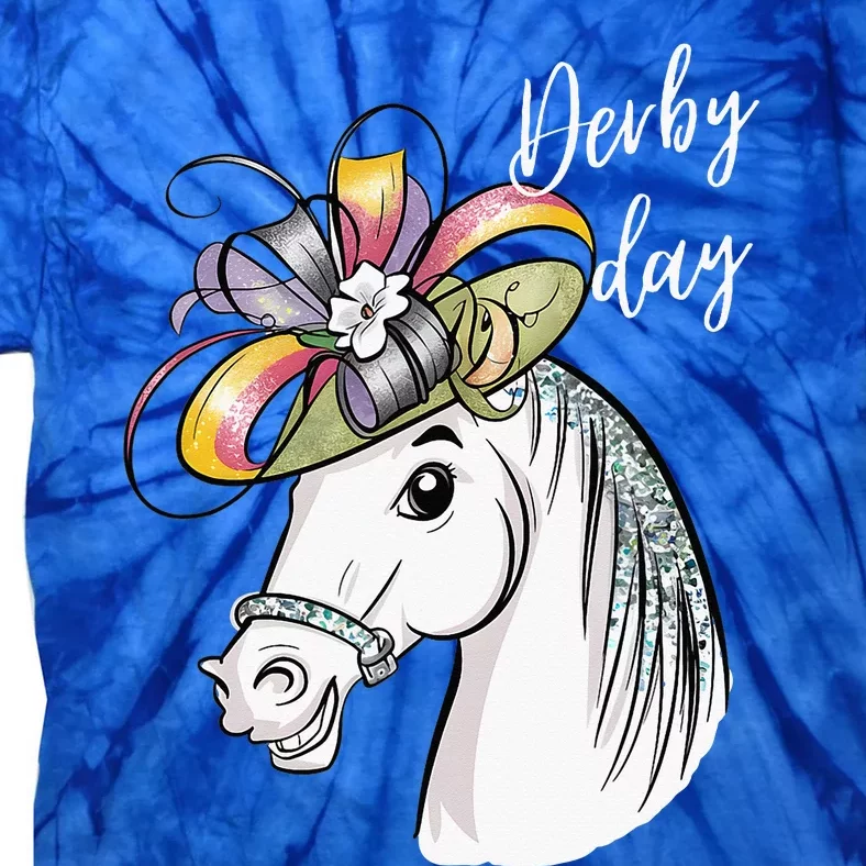 Derby Day 2024 Fascinator Hat Horse Tie-Dye T-Shirt