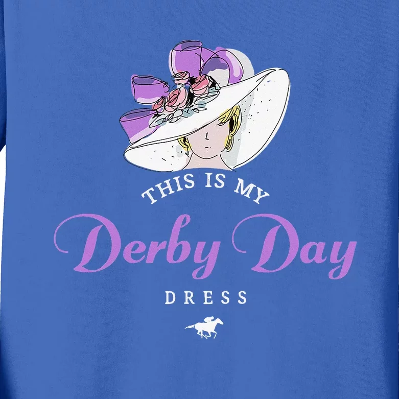 Derby Day 2023 Kentucky Horse Dress Kids Long Sleeve Shirt