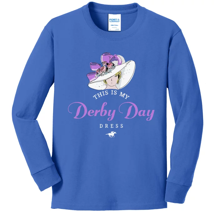 Derby Day 2023 Kentucky Horse Dress Kids Long Sleeve Shirt