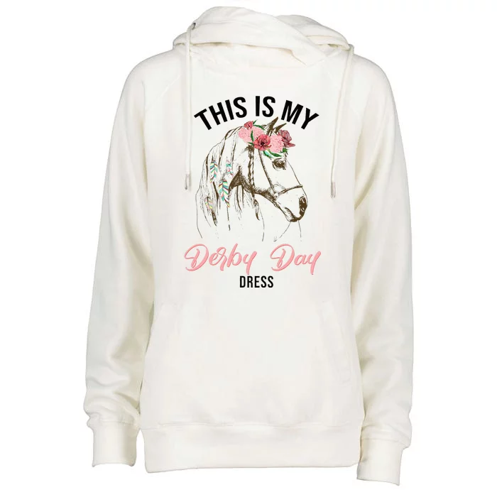 Derby Day 2024 This Is My Derby Day Dress Horse Racing Womens Funnel Neck Pullover Hood