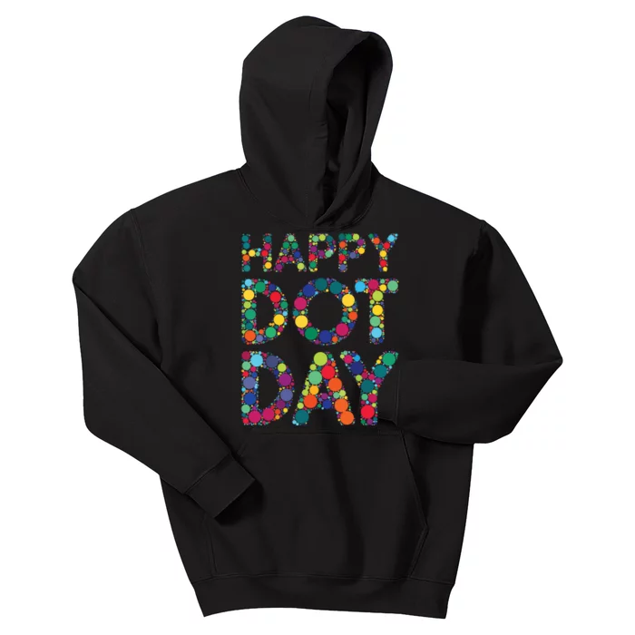 Dot Day 2024 Colorful Polka Dots Happy Dot Day Girl Dot Day Kids Hoodie