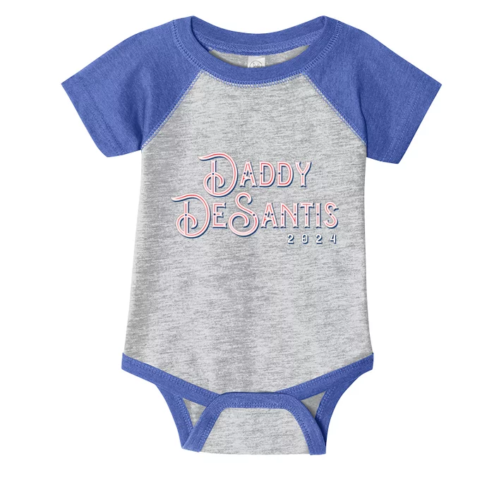 Daddy Desantis 2024 Retro Make America Florida Election Cute Gift Infant Baby Jersey Bodysuit