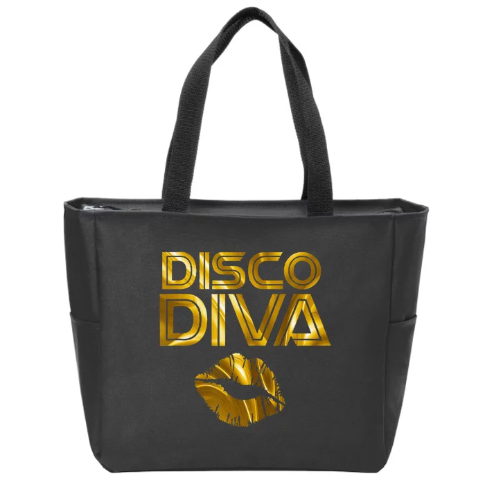 Disco Diva 60s 70s 80s Costume Party Wear Outfit Zip Tote Bag