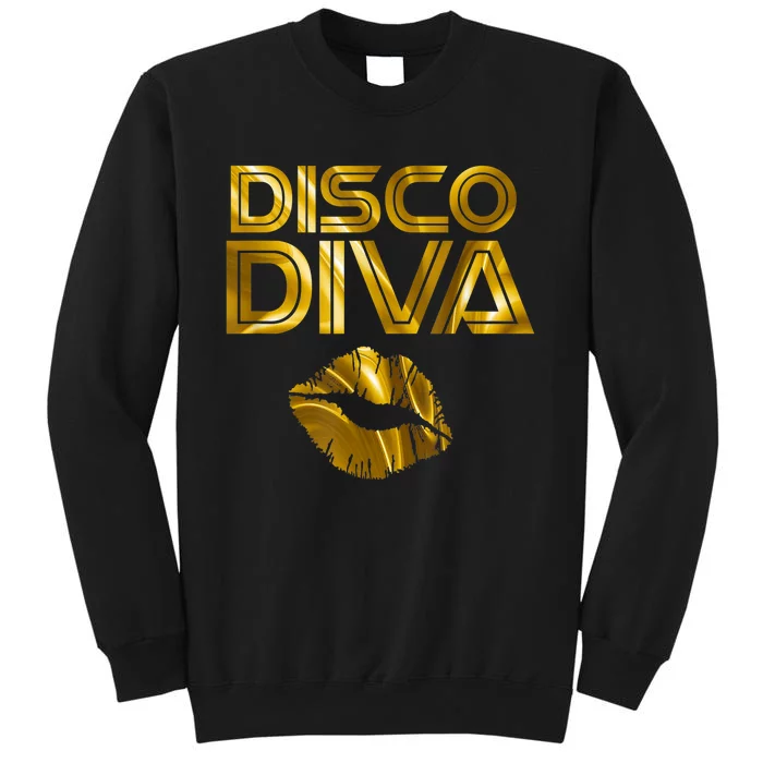 Disco Diva | 60s 70s 80s Costume Party Wear Outfit Tshirt Tall Sweatshirt