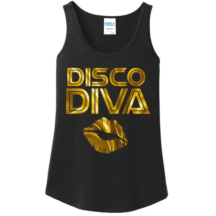 Disco Diva 60s 70s 80s Costume Party Wear Outfit Ladies Essential Tank