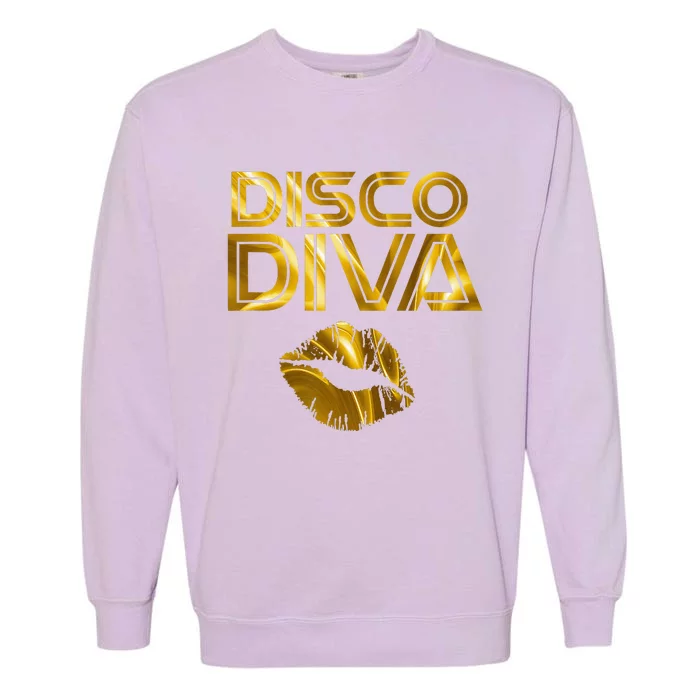 Disco Diva 60s 70s 80s Costume Party Wear Outfit Garment-Dyed Sweatshirt