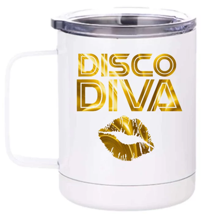 Disco Diva 60s 70s 80s Costume Party Wear Outfit Front & Back 12oz Stainless Steel Tumbler Cup