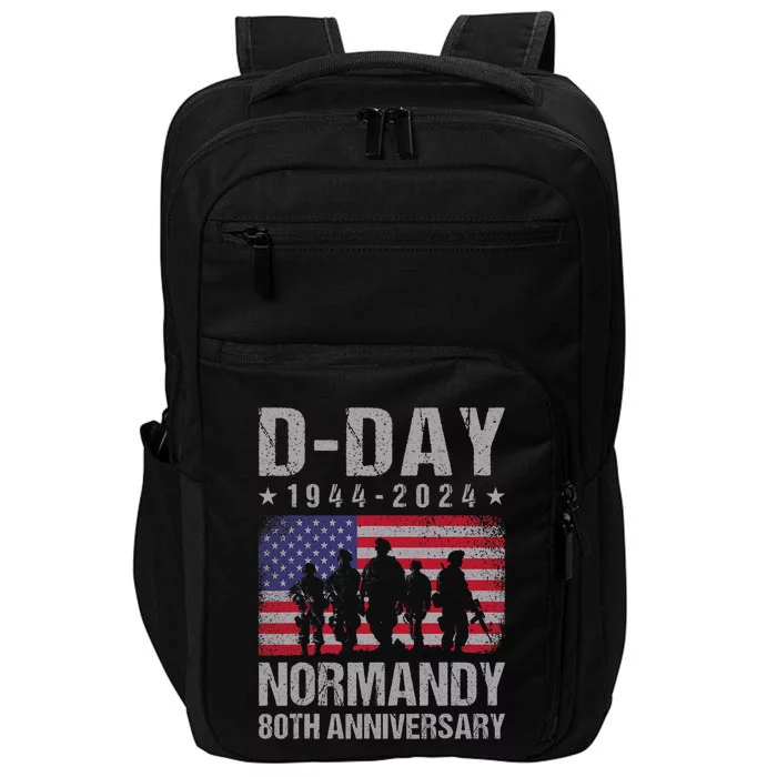 D Day 80th Anniversary 19442024 Normandy Us Flag D Day Impact Tech Backpack