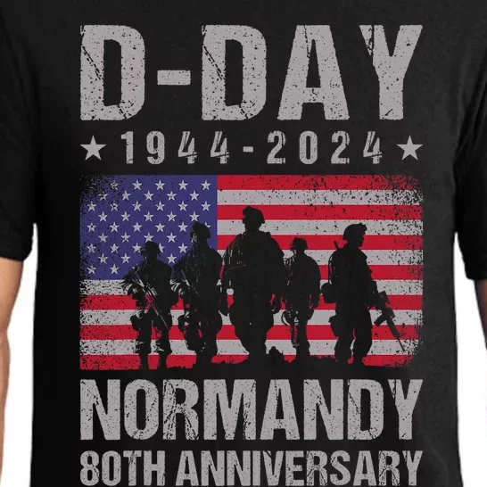 D Day 80th Anniversary 19442024 Normandy Us Flag D Day Pajama Set