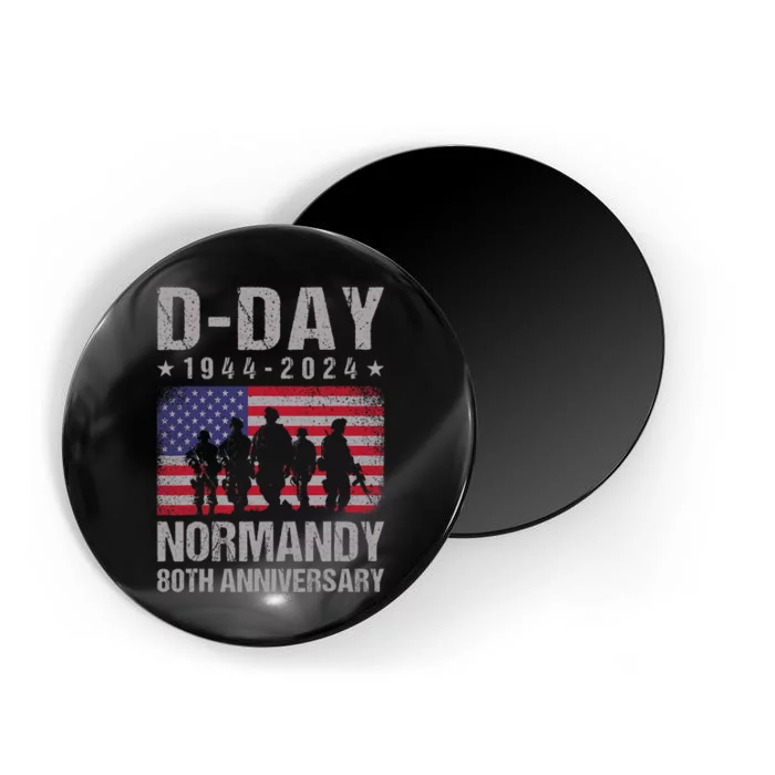 D Day 80th Anniversary 19442024 Normandy Us Flag D Day Magnet