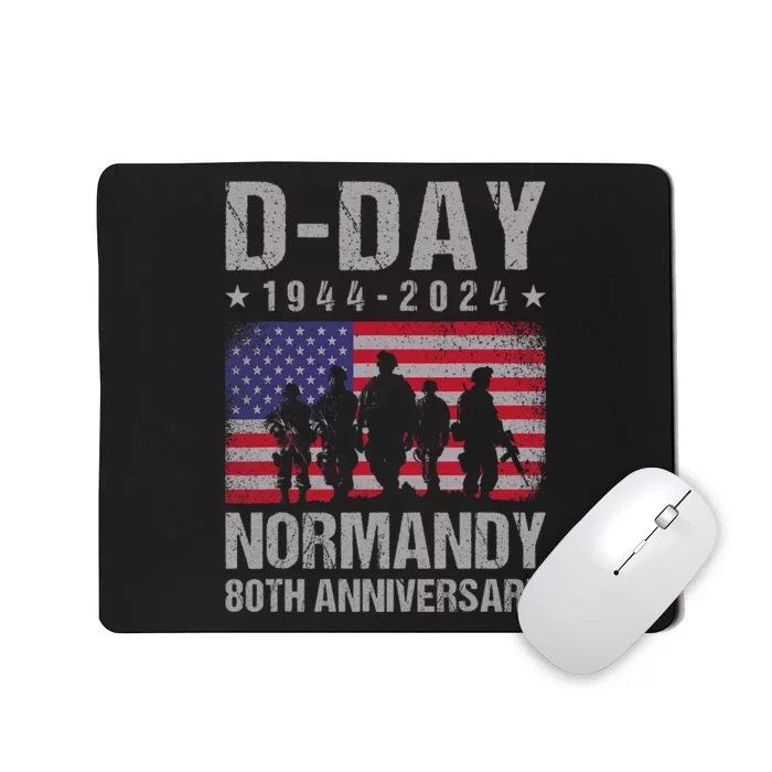 D Day 80th Anniversary 19442024 Normandy Us Flag D Day Mousepad