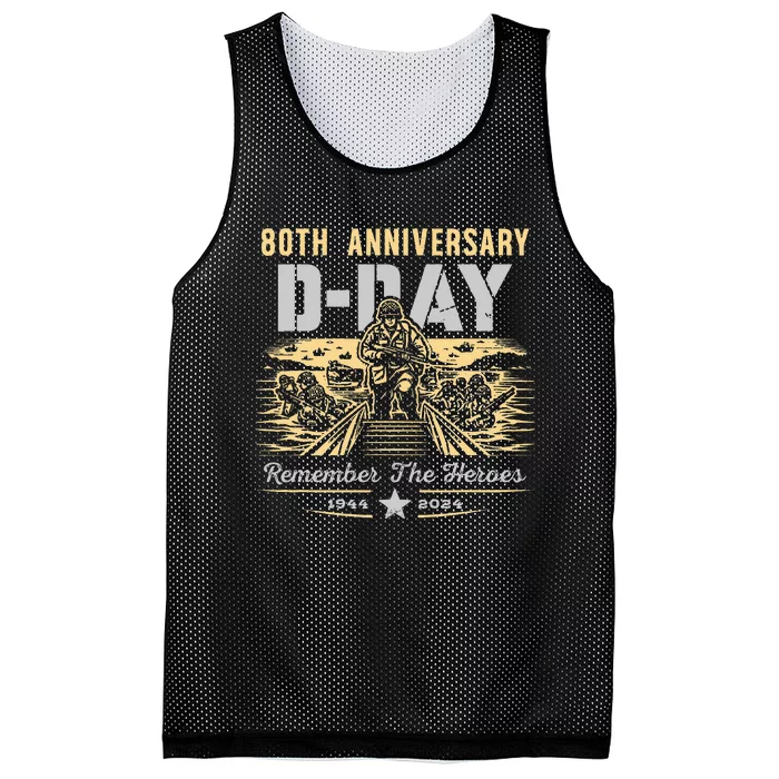 D Day 80th AnniversaryD Day 80th Anniversary Flag Mesh Reversible Basketball Jersey Tank