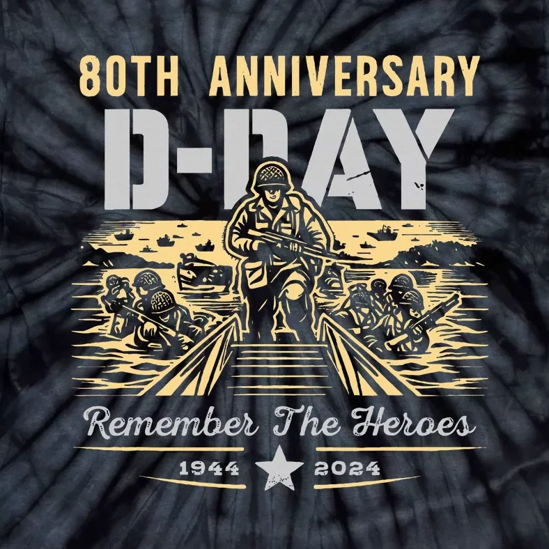 D Day 80th AnniversaryD Day 80th Anniversary Flag Tie-Dye T-Shirt