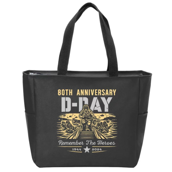 D Day 80th AnniversaryD Day 80th Anniversary Flag Zip Tote Bag