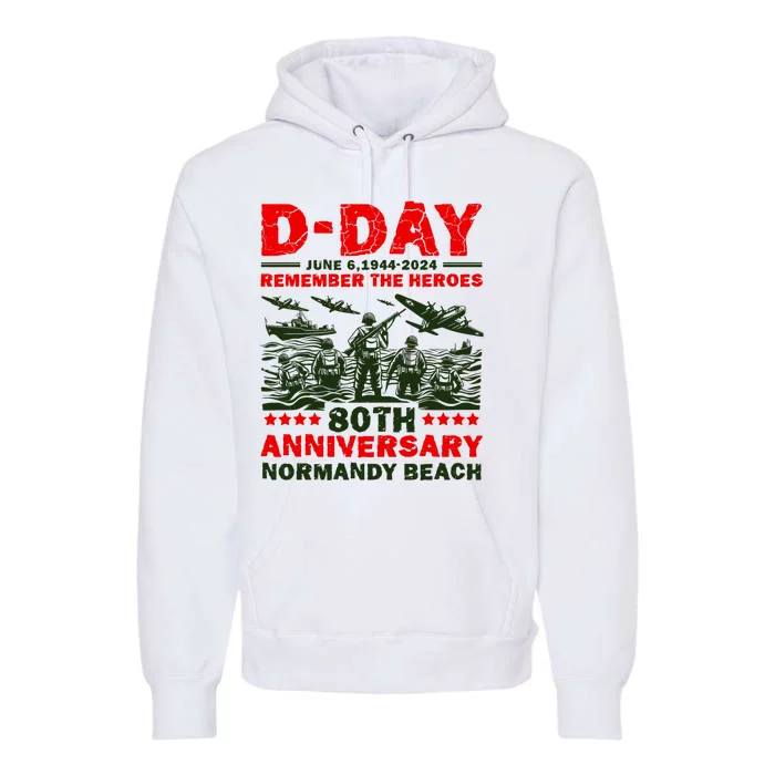 D Day 80th AnniversaryD Day 80th Anniversary Flag Premium Hoodie