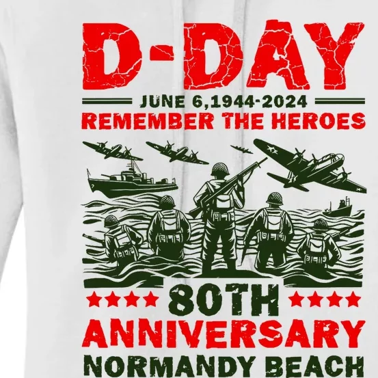 D Day 80th AnniversaryD Day 80th Anniversary Flag Women's Pullover Hoodie