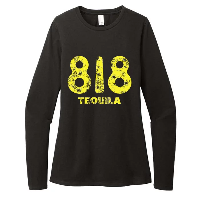 Drinking Design 818 Tequila Wine Lover Grunge Womens CVC Long Sleeve Shirt