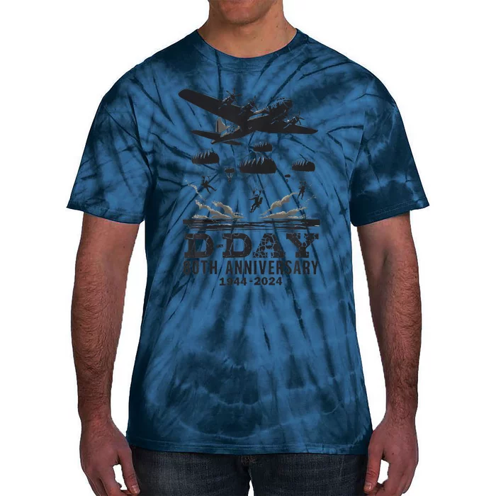 D Day 80th Anniversary Fathers Day Tie-Dye T-Shirt