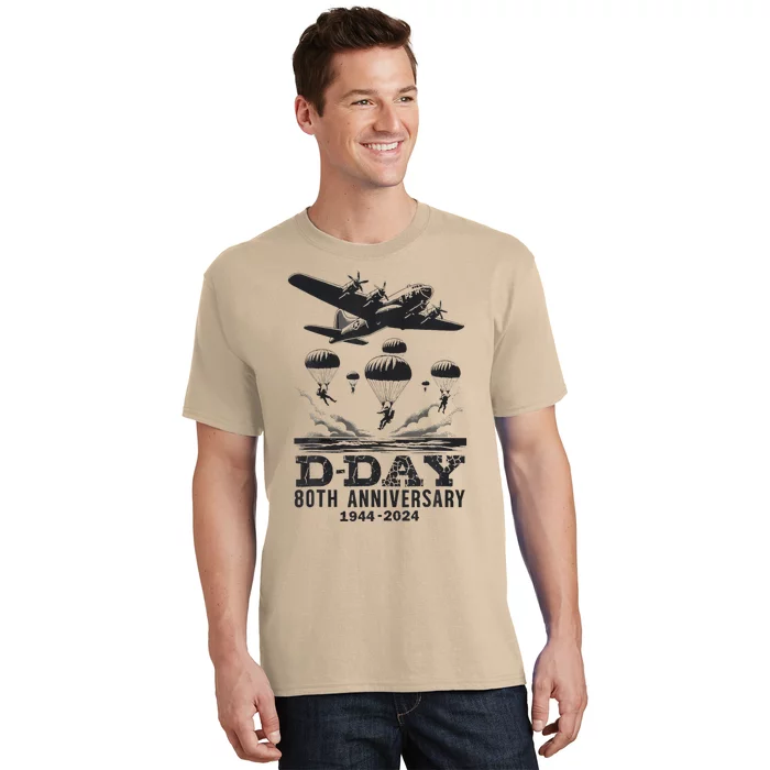 D Day 80th Anniversary Fathers Day T-Shirt