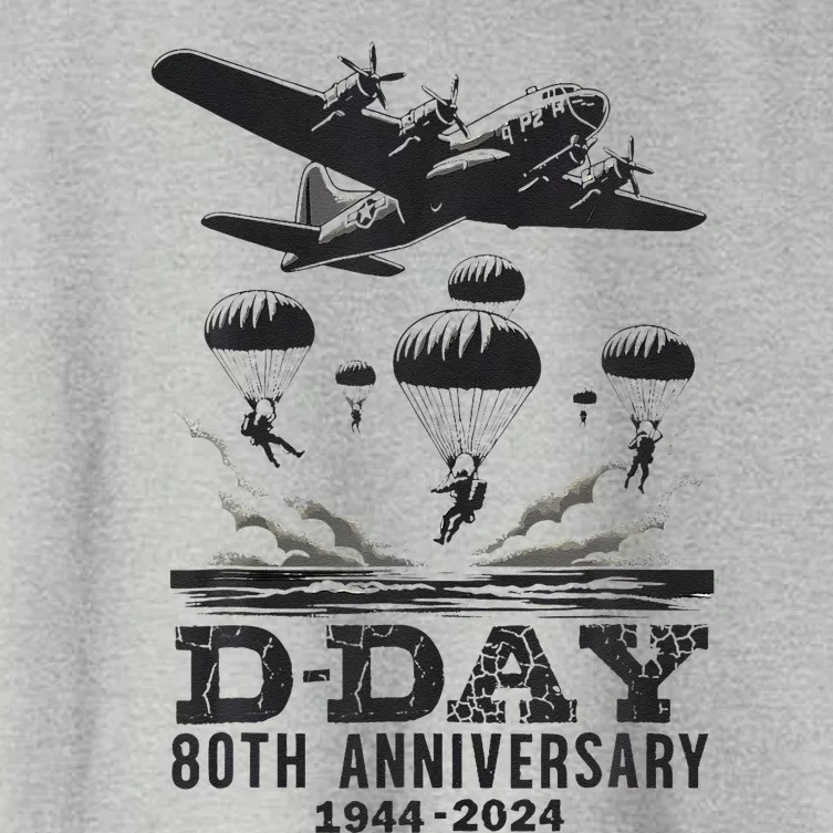 D Day 80th Anniversary Fathers Day Women's Crop Top Tee