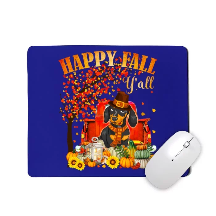 Dachshund Dog Autumn Fall Pumpkin Truck Mappe Thanksgiving Gift Mousepad