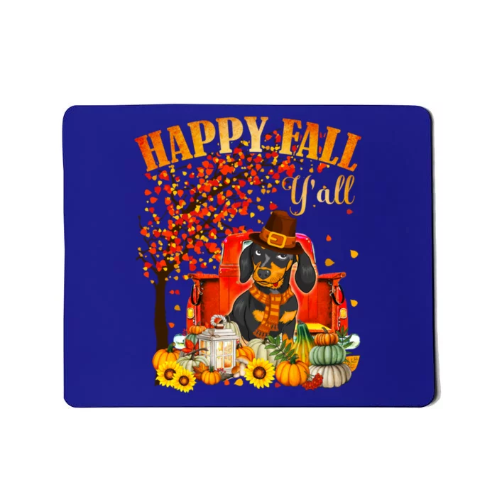 Dachshund Dog Autumn Fall Pumpkin Truck Mappe Thanksgiving Gift Mousepad