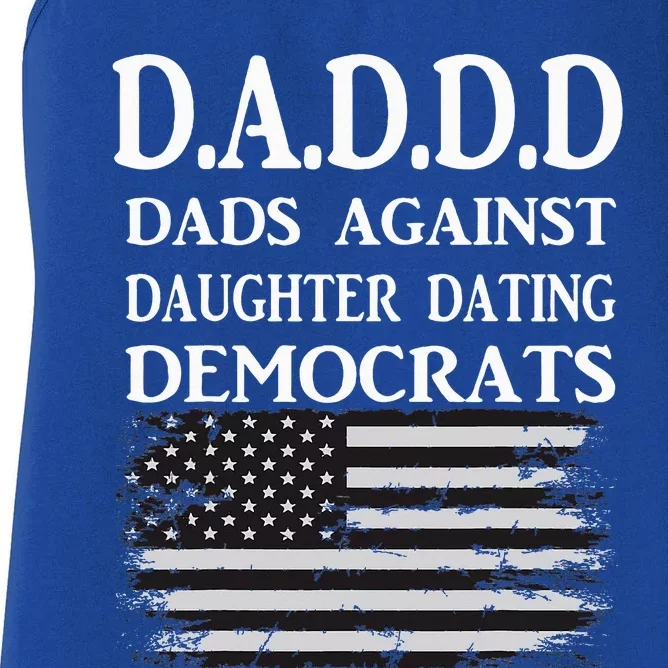 Daddd Dads Against Daughter Dating Democrats Women's Racerback Tank