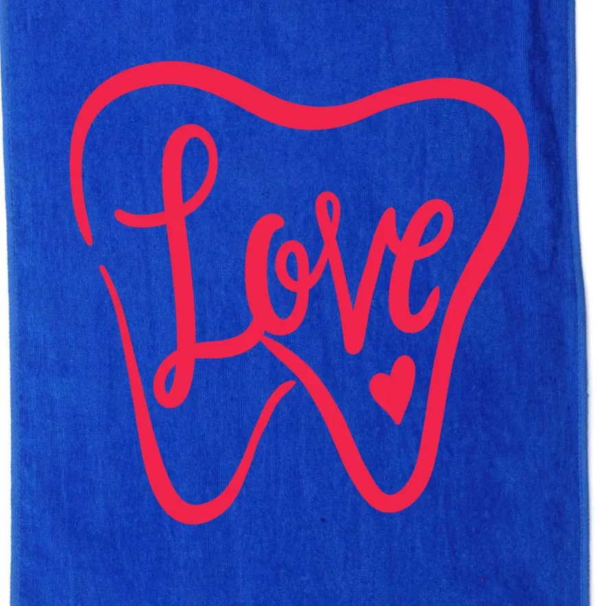 Dentist Dental Assistant Valentines Day Love Gift Platinum Collection Golf Towel