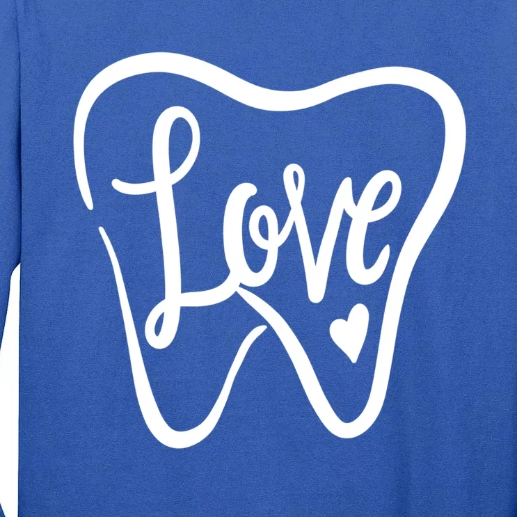 Dentist Dental Assistant Valentines Day Love Gift Tall Long Sleeve T-Shirt