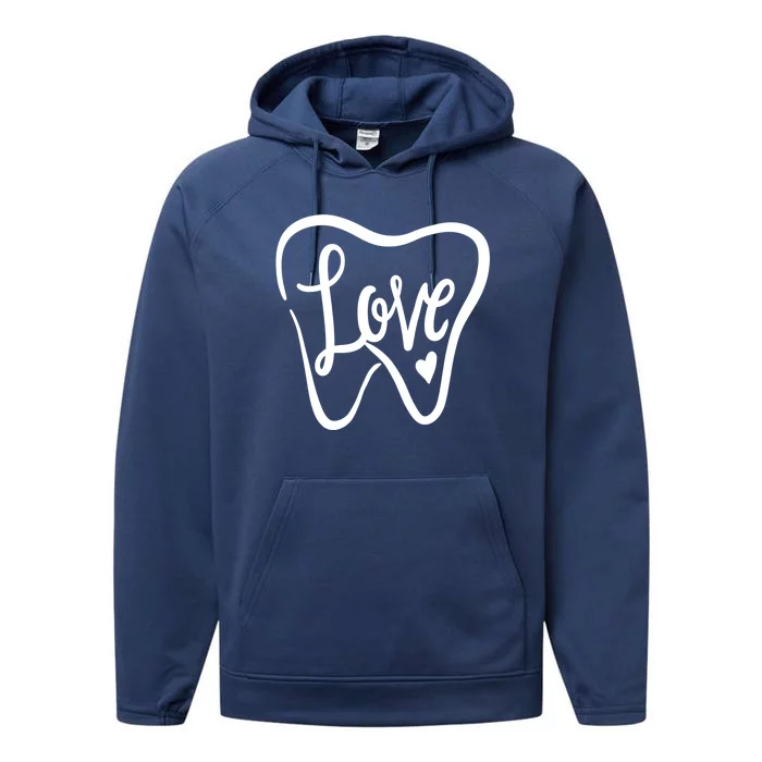 Dentist Dental Assistant Valentines Day Love Gift Performance Fleece Hoodie