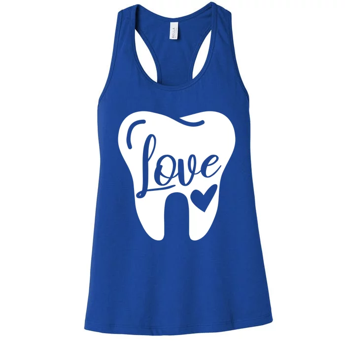 Dentist Dental Assistant Valentines Day Love Great Gift Women's Racerback Tank