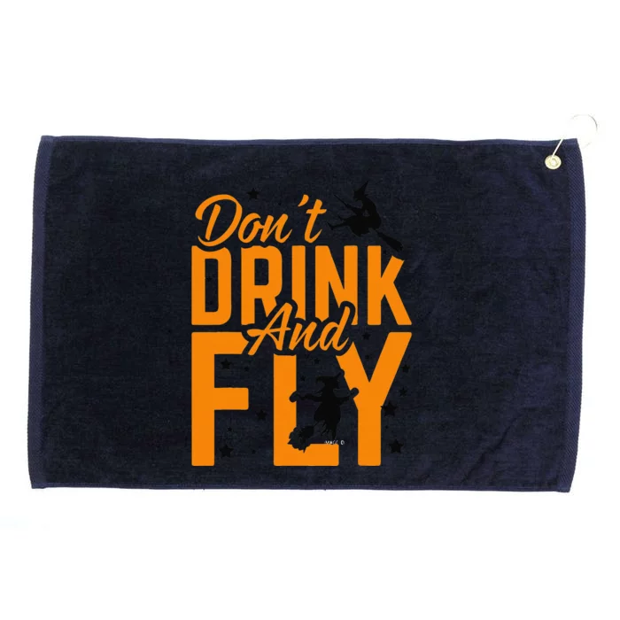 Dont Drink And Fly Spooky Funny Novelty Halloween Grommeted Golf Towel