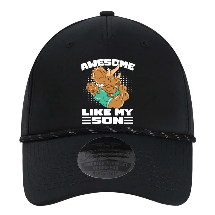 Dino Dad Awesome Like My Son Fathers Day Gift Performance The Dyno Cap